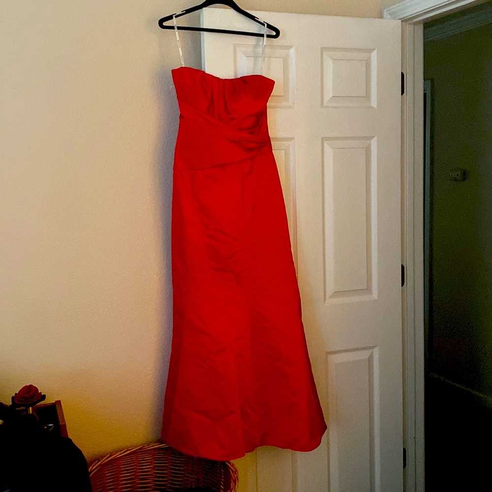 Red Strapless Dress